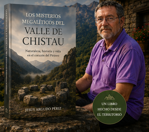 Mockup del libro junto a Jesús Argudo Périz